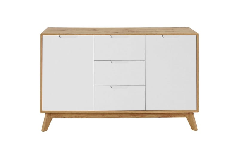 Skänk Ezra 120x40x75 cm, Wotan-ek/Vit - 120x40x75 cm, Wotan-ek/Vit - Förvaring - Förvaringsmöbler - Skänkar & sideboards