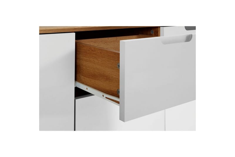 Skänk Ezra 120x40x75 cm, Wotan-ek/Vit - 120x40x75 cm, Wotan-ek/Vit - Förvaring - Förvaringsmöbler - Skänkar & sideboards