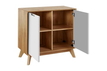 Skänk Ezra 80x40x75 cm, Wotan-ek/Vit - 80x40x75 cm, Wotan-ek/Vit - Förvaring - Förvaringsmöbler - Skänkar & sideboards