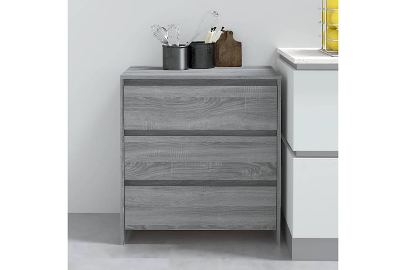 Skänk grå sonoma 70x41x75 cm spånskiva - Grå - Förvaring - Förvaringsmöbler - Skänkar & sideboards