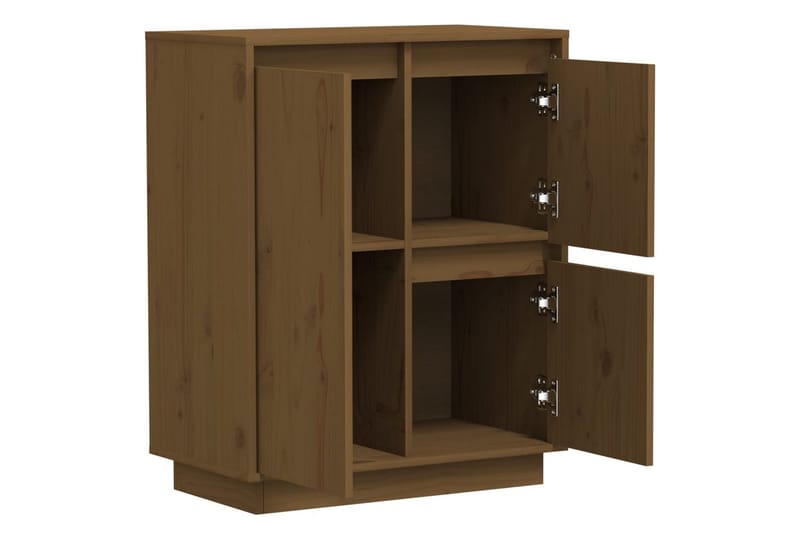 Skänk honungsbrun 60x34x75 cm massiv furu - Brun - Förvaring - Förvaringsmöbler - Skänkar & sideboards