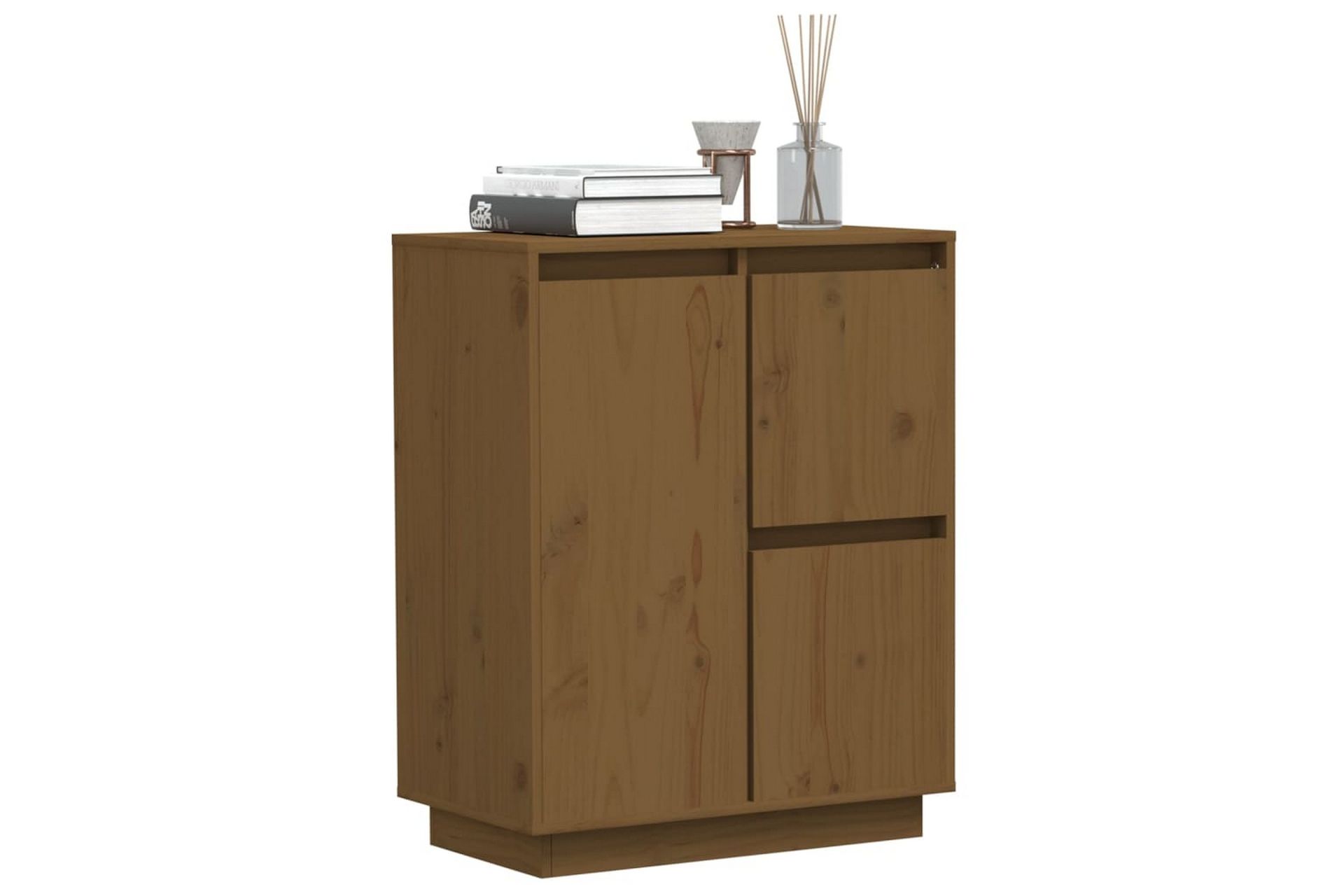 Skänk honungsbrun 60x34x75 cm massiv furu - Brun - Förvaring - Förvaringsmöbler - Skänkar & sideboards