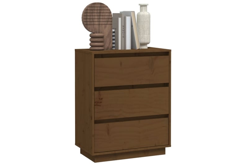 Skänk honungsbrun 60x34x75 cm massiv furu - Brun - Förvaring - Förvaringsmöbler - Skänkar & sideboards