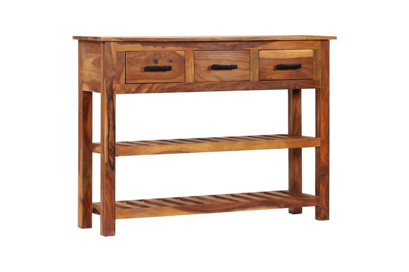 Skänk med 3 lådor 110x30x80 cm massivt akaciaträ - Brun - Förvaring - Förvaringsmöbler - Skänkar & sideboards
