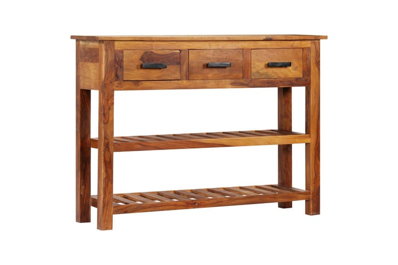 Skänk med 3 lådor 110x30x80 cm massivt akaciaträ - Brun - Förvaring - Förvaringsmöbler - Skänkar & sideboards