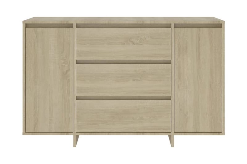 Skänk med 3 lådor sonoma-ek 120x41x75 cm spånskiva - Ek - Förvaring - Förvaringsmöbler - Skänkar & sideboards