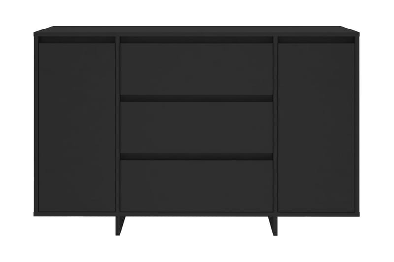 Skänk med 3 lådor svart 120x41x75 cm spånskiva - Svart - Skänkar & sideboards