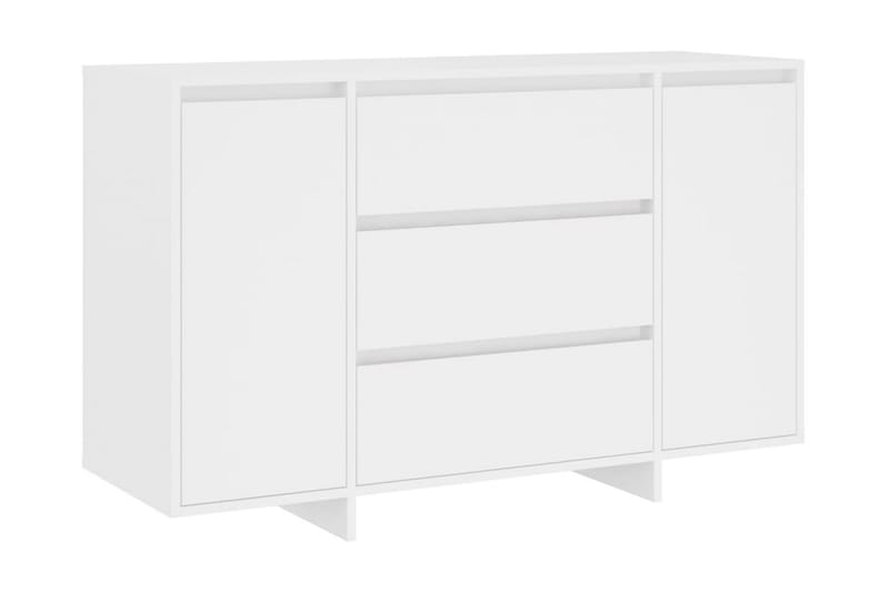 Skänk med 3 lådor vit 120x41x75 cm spånskiva - Vit - Förvaring - Förvaringsmöbler - Skänkar & sideboards
