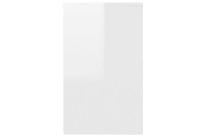Skänk med 3 lådor vit högglans 120x41x75 cm spånskiva - Vit högglans - Skänkar & sideboards