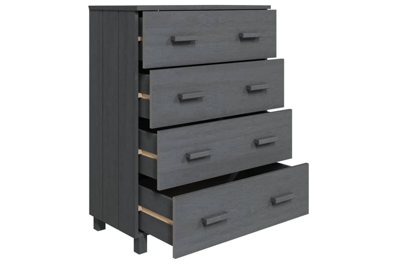 Skänk mörkgrå 79x40x103,5 cm massiv furu - Mörkgrå - Förvaring - Förvaringsmöbler - Skänkar & sideboards