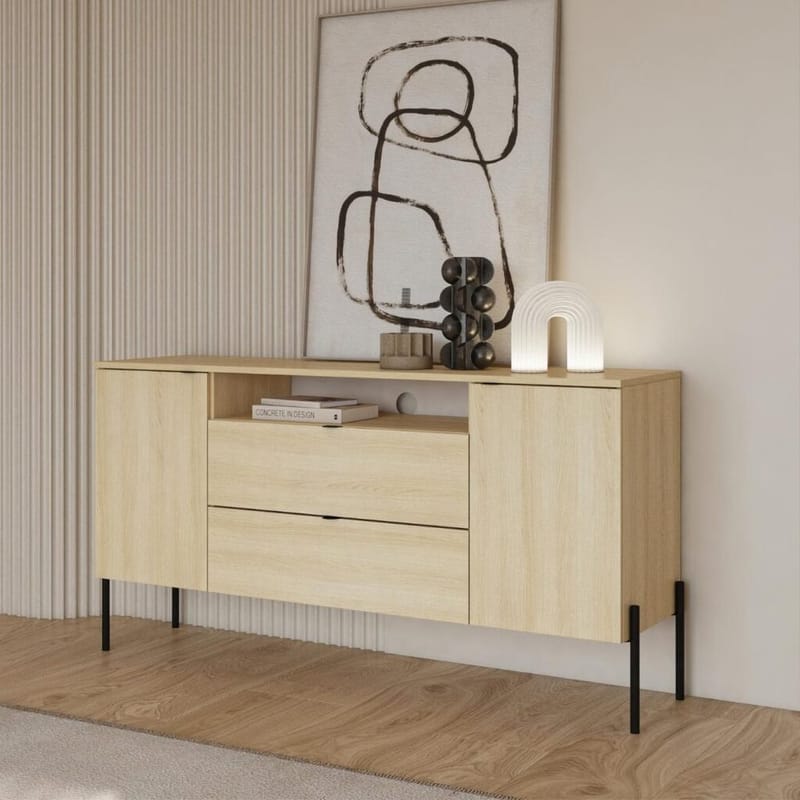 Skänk Ore 2 Dörrar med 2 Lådor - Lindberg ek - Förvaring - Förvaringsmöbler - Skänkar & sideboards