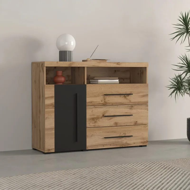 Skänk Roger 1 Dörr med 3 Lådor - Wotan Ek - Förvaring - Förvaringsmöbler - Skänkar & sideboards