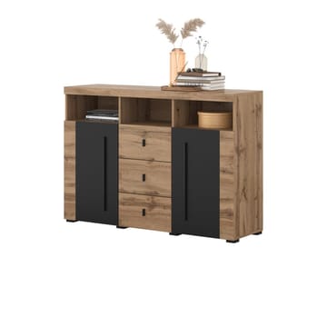 Skänk Roger 2 Dörrar med 3 Lådor - Wotan Ek, 132 cm - Förvaring - Förvaringsmöbler - Skänkar & sideboards