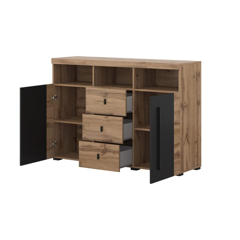 Skänk Roger 2 Dörrar med 3 Lådor - Wotan Ek, 132 cm - Förvaring - Förvaringsmöbler - Skänkar & sideboards