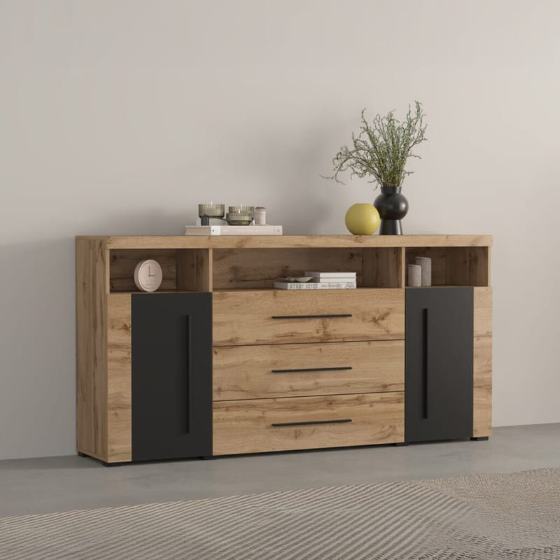 Skänk Roger 2 Dörrar med 3 Lådor - Wotan Ek, 182 cm - Förvaring - Förvaringsmöbler - Skänkar & sideboards