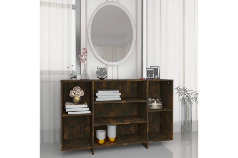 Skänk rökfärgad ek 120x30x75 cm spånskiva - Brun - Förvaring - Förvaringsmöbler - Skänkar & sideboards