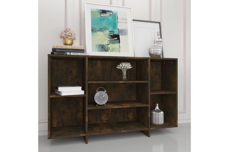 Skänk rökfärgad ek 120x30x75 cm spånskiva - Brun - Förvaring - Förvaringsmöbler - Skänkar & sideboards