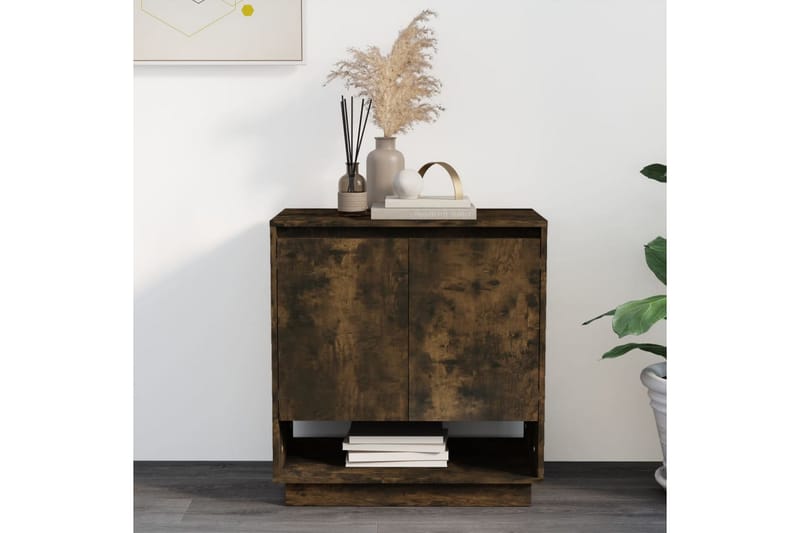 Skänk rökfärgad ek 70x41x75 cm spånskiva - Rökfärgad ek - Förvaring - Förvaringsmöbler - Skänkar & sideboards