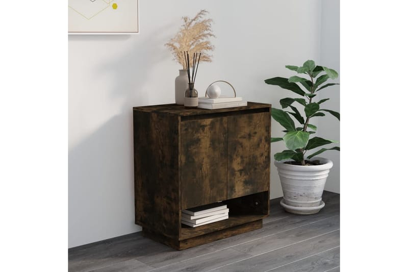Skänk rökfärgad ek 70x41x75 cm spånskiva - Rökfärgad ek - Förvaring - Förvaringsmöbler - Skänkar & sideboards