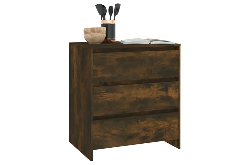 Skänk rökfärgad ek 70x41x75 cm spånskiva - Rökfärgad ek - Förvaring - Förvaringsmöbler - Skänkar & sideboards