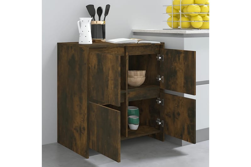 Skänk rökig ek 70x41x75 cm spånskiva - Rökig ek - Förvaring - Förvaringsmöbler - Skänkar & sideboards