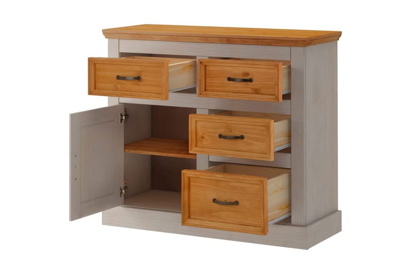 Skänk Selma 100x38x87 cm, Grå/Fläck/Vax - 100x38x87 cm, Grå/Fläck/Vax - Förvaring - Förvaringsmöbler - Skänkar & sideboards