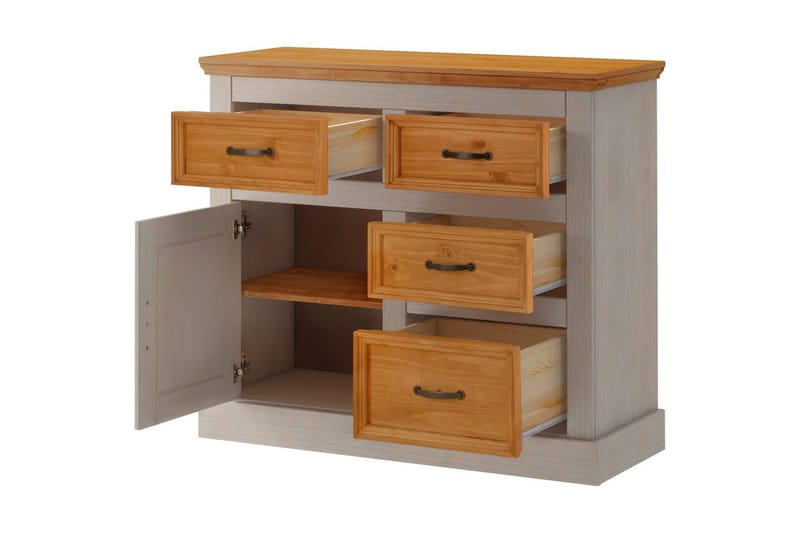 Skänk Selma 100x38x87 cm, Grå/Fläck/Vax - 100x38x87 cm, Grå/Fläck/Vax - Förvaring - Förvaringsmöbler - Skänkar & sideboards