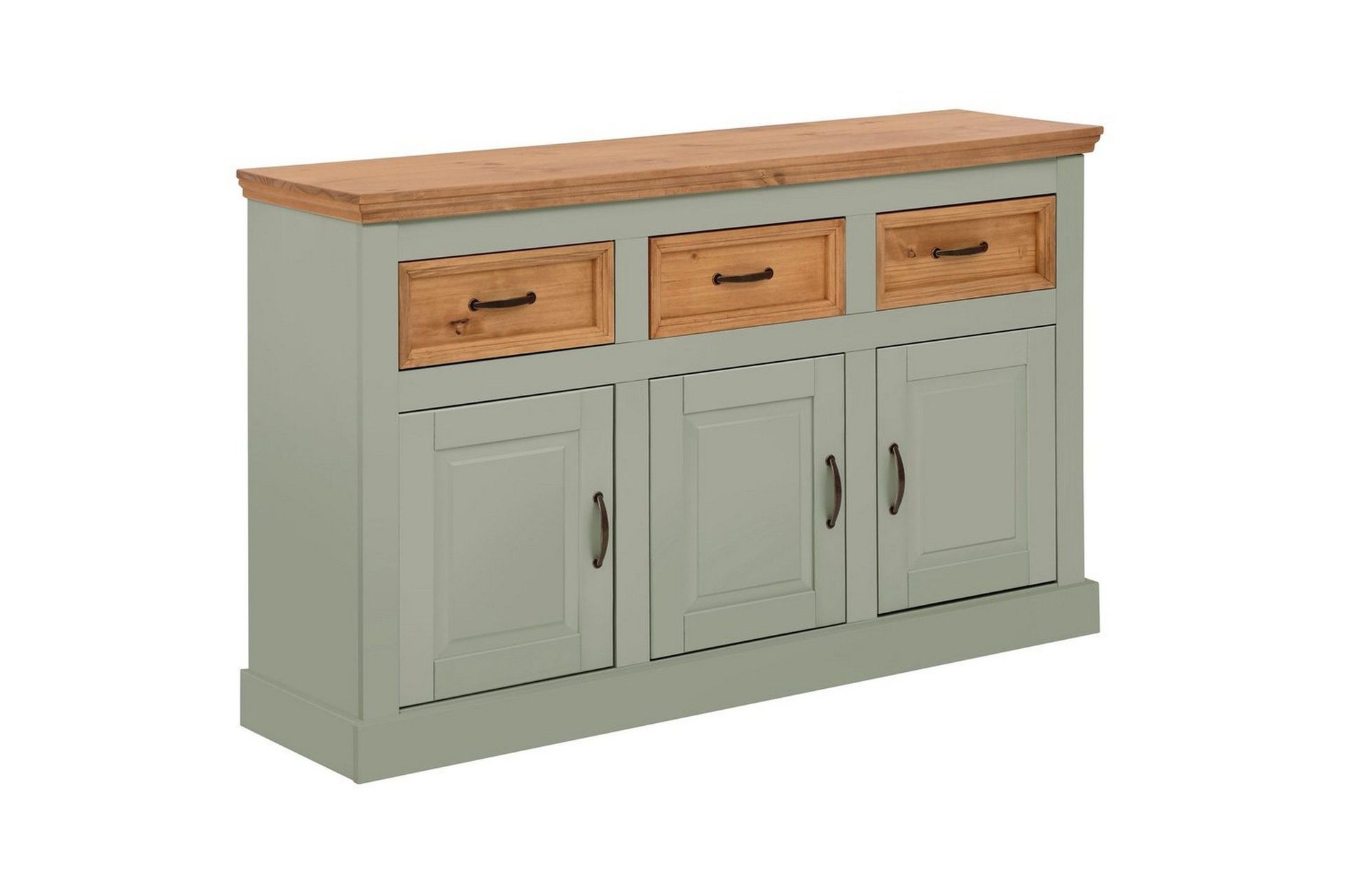 Sk&auml;nk Selma 145x38x87 cm, Salviagr&ouml;n/fl&auml;ck/vax - 145x38x87 cm, Salviagr&ouml;n/fl&auml;ck/vax