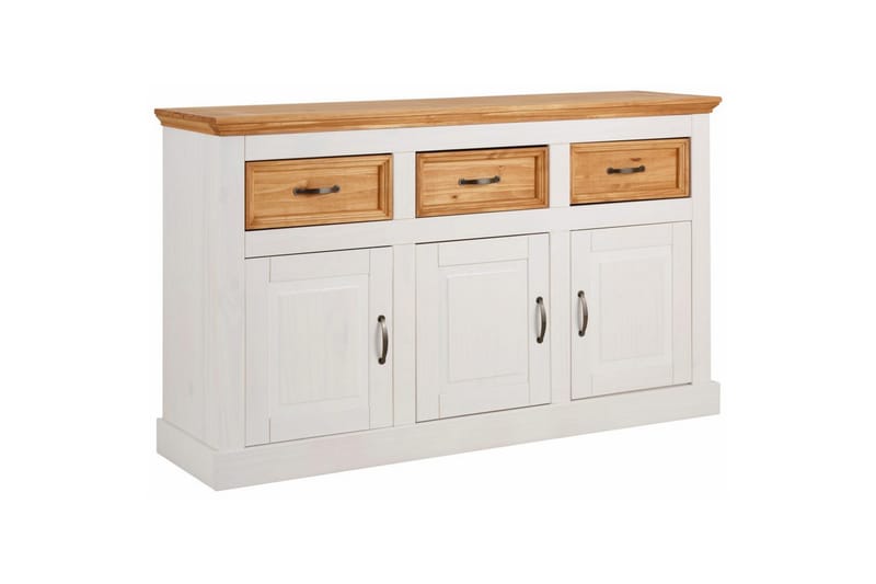 Skänk Selma 145x38x87 cm, Vit/Fläck/Vax - 145x38x87 cm, Vit/Fläck/Vax - Förvaring - Förvaringsmöbler - Skänkar & sideboards