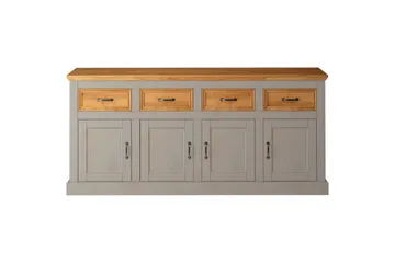 Skänk Selma 190x38x87, Grå/Fläck/Vax - 190x38x87, Grå/Fläck/Vax - Förvaring - Förvaringsmöbler - Skänkar & sideboards
