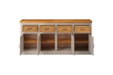 Skänk Selma 190x38x87, Grå/Fläck/Vax - 190x38x87, Grå/Fläck/Vax - Förvaring - Förvaringsmöbler - Skänkar & sideboards