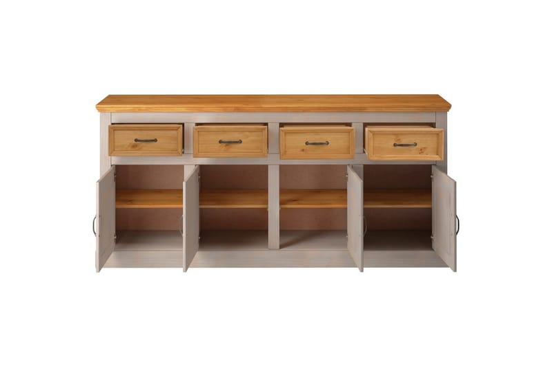 Skänk Selma 190x38x87, Grå/Fläck/Vax - 190x38x87, Grå/Fläck/Vax - Förvaring - Förvaringsmöbler - Skänkar & sideboards