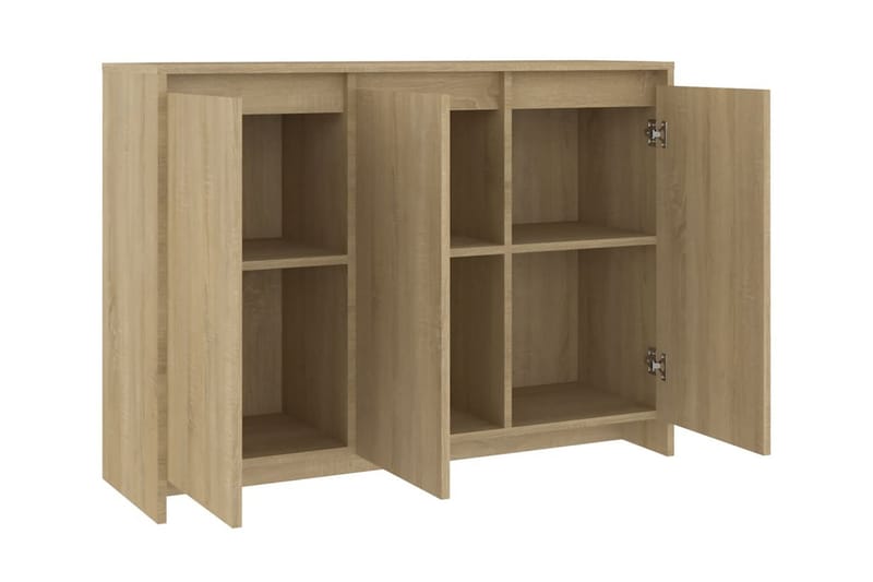 Skänk sonoma-ek 102x33x75 cm spånskiva - Ek - Förvaring - Förvaringsmöbler - Skänkar & sideboards