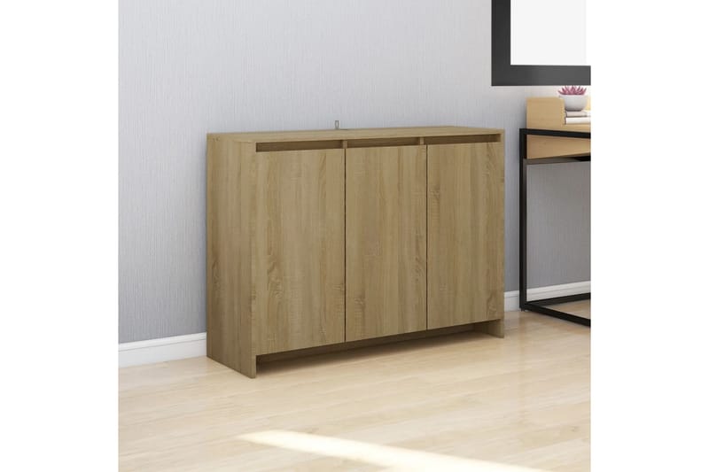 Skänk sonoma-ek 102x33x75 cm spånskiva - Ek - Förvaring - Förvaringsmöbler - Skänkar & sideboards