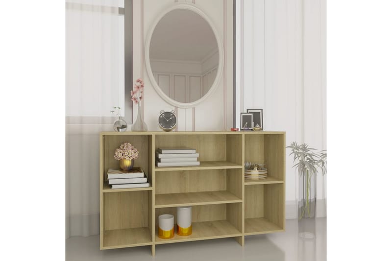 Skänk sonoma-ek 120x30x75 cm spånskiva - Beige - Förvaring - Förvaringsmöbler - Skänkar & sideboards