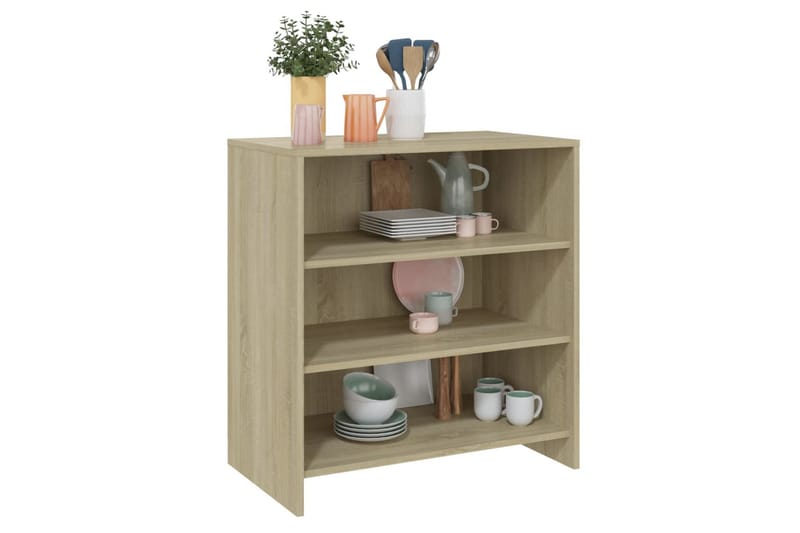 Skänk sonoma-ek 70x40,5x75 cm spånskiva - Ek - Förvaring - Förvaringsmöbler - Skänkar & sideboards