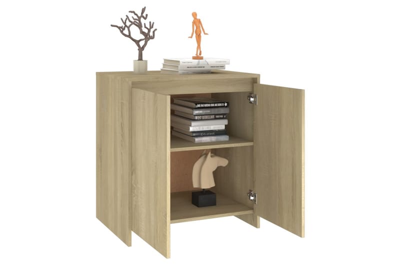 Skänk sonoma-ek 70x40x73,5 cm spånskiva - Beige - Förvaring - Förvaringsmöbler - Skänkar & sideboards