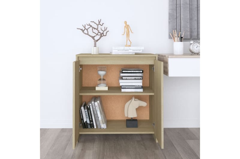 Skänk sonoma-ek 70x40x73,5 cm spånskiva - Beige - Förvaring - Förvaringsmöbler - Skänkar & sideboards