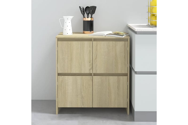Skänk sonoma-ek 70x41x75 cm spånskiva - Ek - Förvaring - Förvaringsmöbler - Skänkar & sideboards