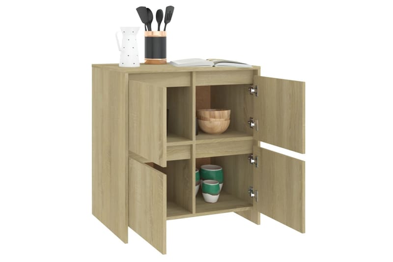Skänk sonoma-ek 70x41x75 cm spånskiva - Ek - Förvaring - Förvaringsmöbler - Skänkar & sideboards