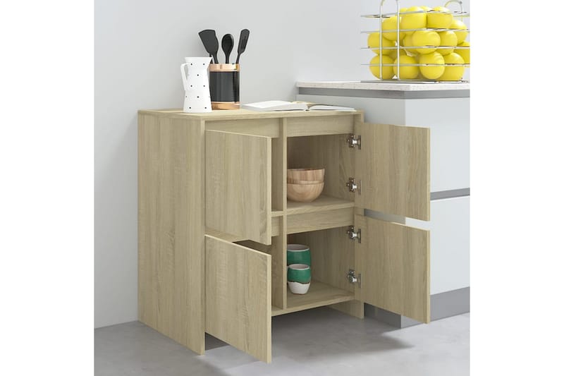 Skänk sonoma-ek 70x41x75 cm spånskiva - Ek - Förvaring - Förvaringsmöbler - Skänkar & sideboards