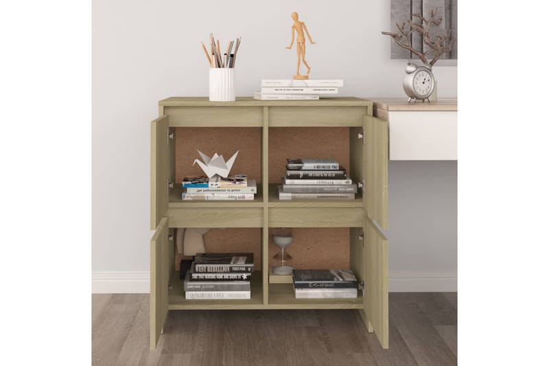 Skänk sonoma-ek 70x41x75 cm spånskiva - Ek - Förvaring - Förvaringsmöbler - Skänkar & sideboards