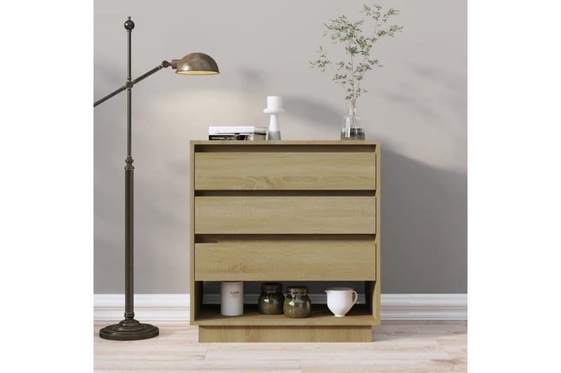 Skänk sonoma-ek 70x41x75 cm spånskiva - Ek - Förvaring - Förvaringsmöbler - Skänkar & sideboards