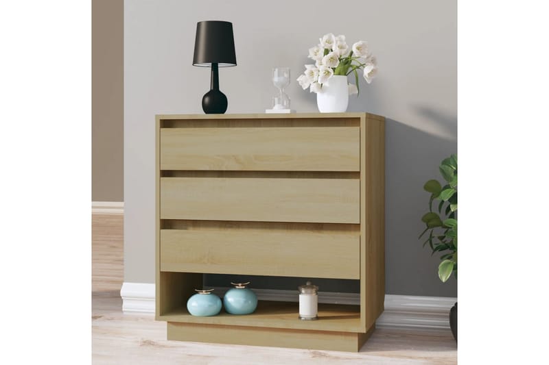 Skänk sonoma-ek 70x41x75 cm spånskiva - Ek - Förvaring - Förvaringsmöbler - Skänkar & sideboards