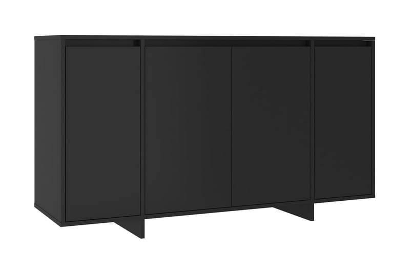 Skänk svart 135x41x75 cm spånskiva - Svart - Förvaring - Förvaringsmöbler - Skänkar & sideboards