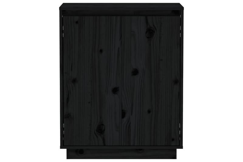 Skänk svart 60x34x75 cm massiv furu - Svart - Skänkar & sideboards