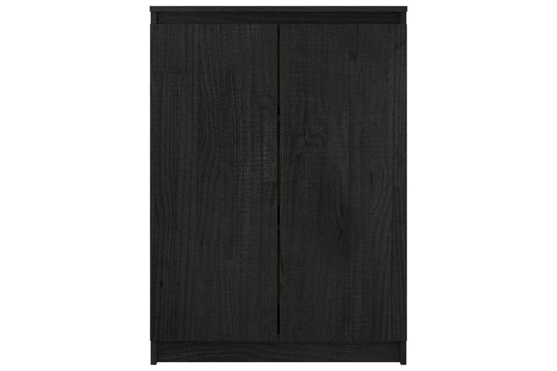 Skänk svart 60x36x84 cm massivt furuträ - Svart - Skänkar & sideboards