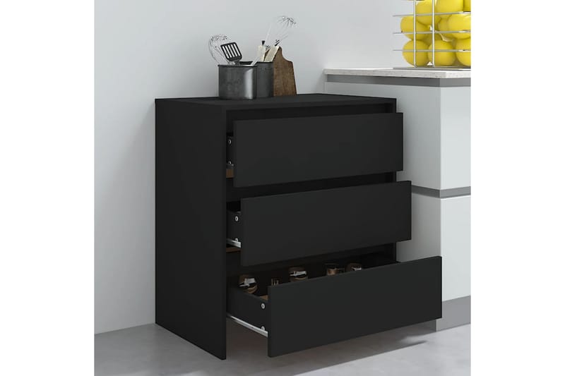 Skänk svart 70x41x75 cm spånskiva - Svart - Förvaring - Förvaringsmöbler - Skänkar & sideboards