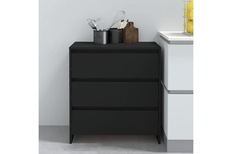 Skänk svart 70x41x75 cm spånskiva - Svart - Förvaring - Förvaringsmöbler - Skänkar & sideboards