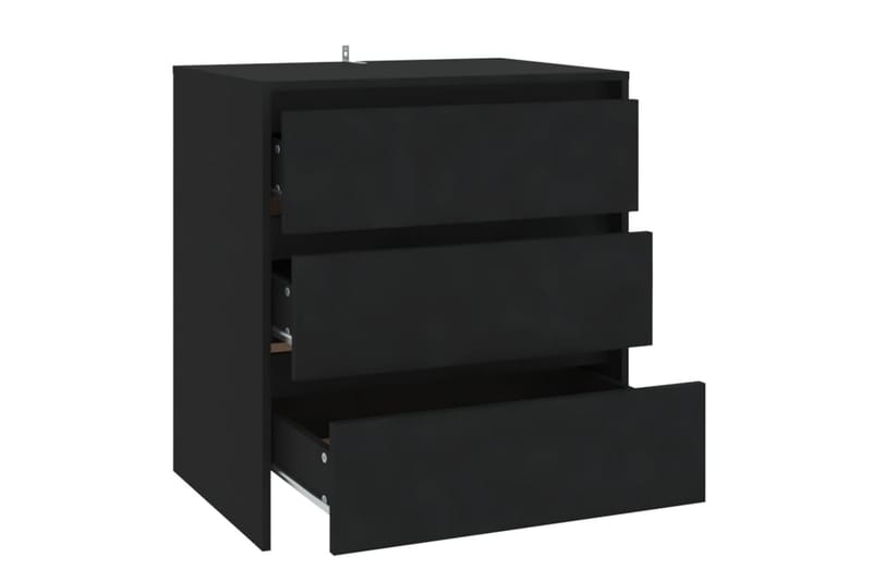 Skänk svart 70x41x75 cm spånskiva - Svart - Skänkar & sideboards